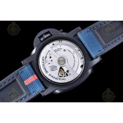 PAM01408 Luminor Quaranta BiTempo Luna Rossa 40mm DLC/NY Blue/Stk VSF P900