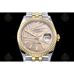 Datejust 36mm 904L YG/SS/Flt/Jub Palm Motiff/Stk VSF VS3235