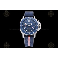 PAM01507 Submersible GMT Luna Rossa 42mm TI/NY Blue/Dot VSF P900