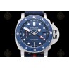 PAM01507 Submersible GMT Luna Rossa 42mm TI/NY Blue/Dot VSF P900