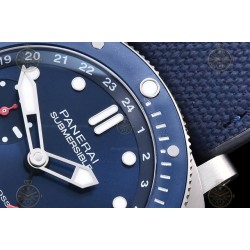 PAM01507 Submersible GMT Luna Rossa 42mm TI/NY Blue/Dot VSF P900