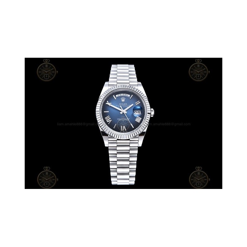 Day-Date 40mm 904L Wtd WG/Flt/Pres Blue Ombre/Rmn/Stk THB VR3255