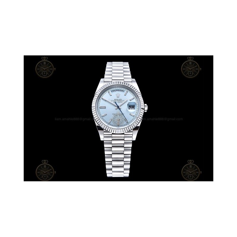 Day-Date 40mm 904L Wtd WG/Flt/Pres Ice Blue/B.Dia THB VR3255