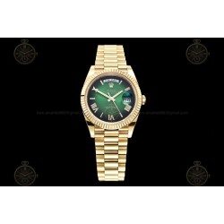 Day-Date 40mm 904L Wtd YG/Flt/Pres Ombre Green/Rmn/Stk THB VR3255