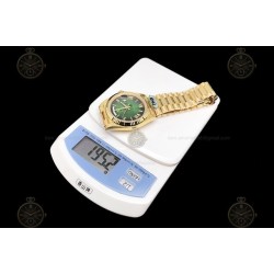 Day-Date 40mm 904L Wtd YG/Flt/Pres Ombre Green/Rmn/Stk THB VR3255