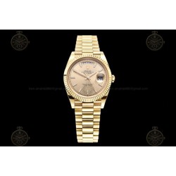 Day-Date 40mm 904L Wtd YG/Flt/Pres Gold/Stk THB VR3255