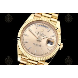 Day-Date 40mm 904L Wtd YG/Flt/Pres Gold/Stk THB VR3255